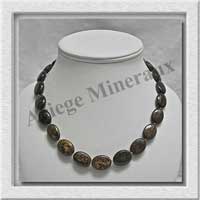 BRONZITE - Collier Compos - Ovales 16x12 mm - 45 cm - C001