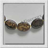 BRONZITE - Collier Compos - Ovales 16x12 mm - 45 cm - C001