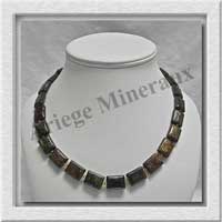 BRONZITE - Collier Compos - Rectangles 16x12 mm - 47 cm - C002