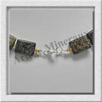 BRONZITE - Collier Compos - Rectangles 16x12 mm - 47 cm - C002
