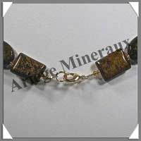 BRONZITE - Collier Compos - Rectangles et Ovales 16x12 mm alterns - 43 cm - C001