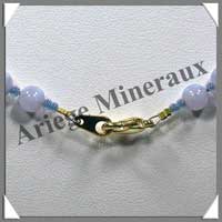 CALCEDONE BLEUE - Collier Perles 6 mm - 49 cm - C001