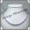CALCEDONE BLEUE - Collier Perles 6 et 8 mm en altern - 47 cm - C002 Namibie