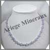 CALCEDONE BLEUE - Collier Perles 6 et 8 mm en altern - 47 cm - C011 Namibie
