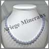 CALCEDONE BLEUE - Collier Perles 8 mm - 50 cm - C004 Namibie