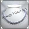 CALCEDONE BLEUE - Collier Perles 8 mm - 45 cm - C010 Namibie