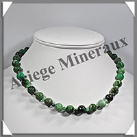 CHRYSOPRASE - Collier Perles 4 et 10 mm en altern - 45 cm - M001