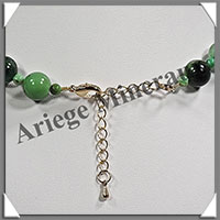 CHRYSOPRASE - Collier Perles 4 et 10 mm en altern - 45 cm - M001
