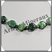 CHRYSOPRASE - Collier Compos - Pastilles 10x4 mm et Perles 4 mm - 42 cm - M001