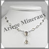 CITRINE (Naturelle) - Collier Argent - 12 Cabochons Facets - 42 cm - P001 Brsil