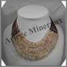 CITRINE - Collier Baroque - 5 Rangs de Nuggets - 39 cm - M001 Brsil