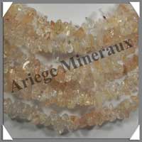 CITRINE - Collier Baroque - 5 Rangs de Nuggets - 39 cm - M001