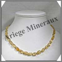 CITRINE (Naturelle) - Collier Compos - Ovales 10x8 mm - 44 cm - M002