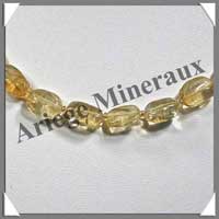 CITRINE (Naturelle) - Collier Compos - Ovales 10x8 mm - 44 cm - M002