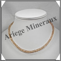 CITRINE (Naturelle) - Collier Compos - Soucoupes 5x3 mm - 42 cm - Z001
