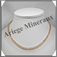 CITRINE (Naturelle) - Collier Compos - Soucoupes 5x3 mm - 42 cm - Z002