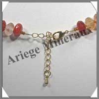 CORNALINE - Collier Disques Facets 10x6 mm - 48 cm - M001