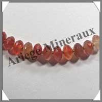 CORNALINE - Collier Disques Facets 10x6 mm - 48 cm - M002