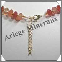 CORNALINE - Collier Disques Facets 10x6 mm - 48 cm - M002