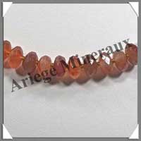 CORNALINE - Collier Disques Facets 10x6 mm - 46 cm - M003