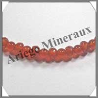 CORNALINE - Collier Compos - Disques Facets 8x4 mm et Perles 6 mm en altern - 44 cm - A001