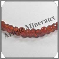 CORNALINE - Collier Compos - Disques Facets 6x4 mm et Perles 8 mm alterns - 42 cm - A001