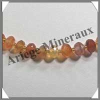 CORNALINE - Collier Disques Facets 8x4 mm - 45 cm - M002