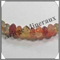 CORNALINE - Collier Disques Facets 8x4 mm et 10x6 mm en altern - 45 cm - M001