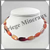 CORNALINE - Collier Compos - Ovales 20x10 mm - 43 cm - M001