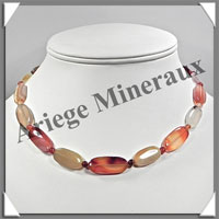 CORNALINE - Collier Compos - Ovales 20x10 mm - 43 cm - M002