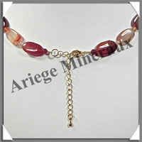 CORNALINE - Collier Compos - Ovales 20x10 mm - 43 cm - M002