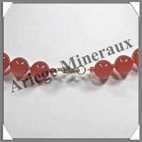 CORNALINE - Collier Perles 10 mm - 44 cm - C001