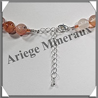 CORNALINE - Collier Perles 10 mm - 44 cm - M001