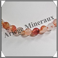 CORNALINE - Collier Perles 10 mm - 44 cm - M002