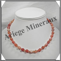 CORNALINE - Collier Perles 4 et 8 mm en altern - 42 cm - C001