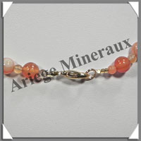 CORNALINE - Collier Perles 4 et 8 mm en altern - 42 cm - C001