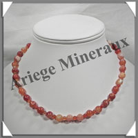 CORNALINE - Collier Perles 4 et 8 mm en altern - 42 cm - C003