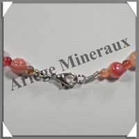 CORNALINE - Collier Perles 4 et 8 mm en altern - 42 cm - C003