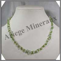 CRISTAL DE ROCHE et PERIDOT - Collier Baroque - 50 cm - C30106