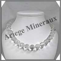 CRISTAL de ROCHE - Collier Perles 14 mm - 46 cm - M001