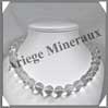 CRISTAL de ROCHE - Collier Perles 14 mm - 46 cm - M002 Brsil