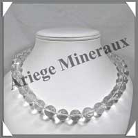 CRISTAL de ROCHE - Collier Perles 14 mm - 46 cm - M002