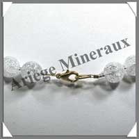 CRISTAL de ROCHE Craquel - Collier Perles 12 mm - 45 cm - C004