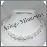 CRISTAL de ROCHE Craquel - Collier Perles 12 mm - 44cm - M001