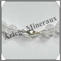 CRISTAL de ROCHE Craquel - Collier Perles 12 mm - 44cm - M001