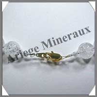 CRISTAL de ROCHE Craquel - Collier Perles 14 mm - 47 cm - C003