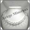 CRISTAL de ROCHE Craquel - Collier Perles 14 mm - 48 cm - C004 Brsil