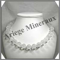 CRISTAL de ROCHE Craquel - Collier Perles 14 mm - 48 cm - C004