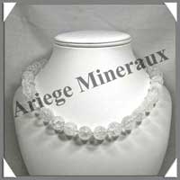 CRISTAL de ROCHE Craquel - Collier Perles 14 mm - 47 cm - C005