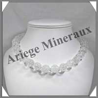 CRISTAL de ROCHE Craquel - Collier Perles 14 mm - 44 cm - M002
